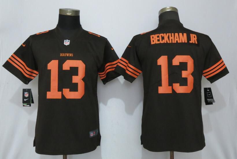 Women Cleveland Browns 13 Beckham jr Pick Nike Vapor Untouchable Player NFL Jerseys